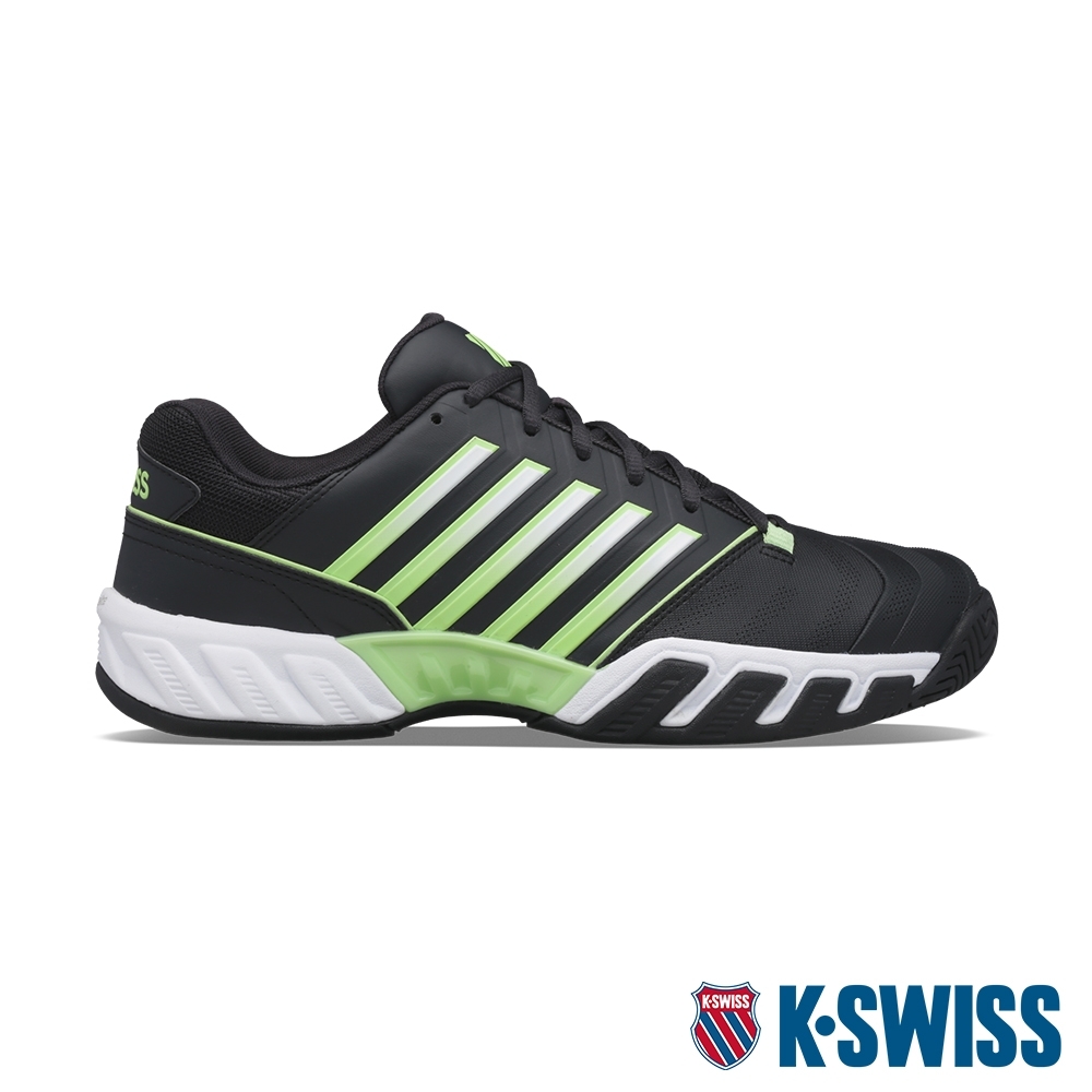 K-SWISS Bigshot Light 4輕量進階網球鞋-男-黑/霓綠