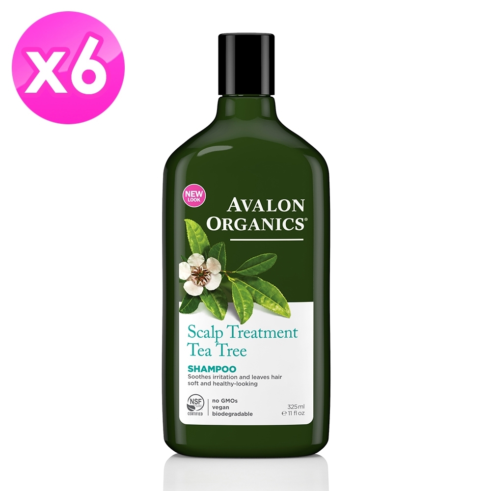 AVALON ORGANICS 茶樹頭皮調理精油洗髮精(325ml/11oz)X6