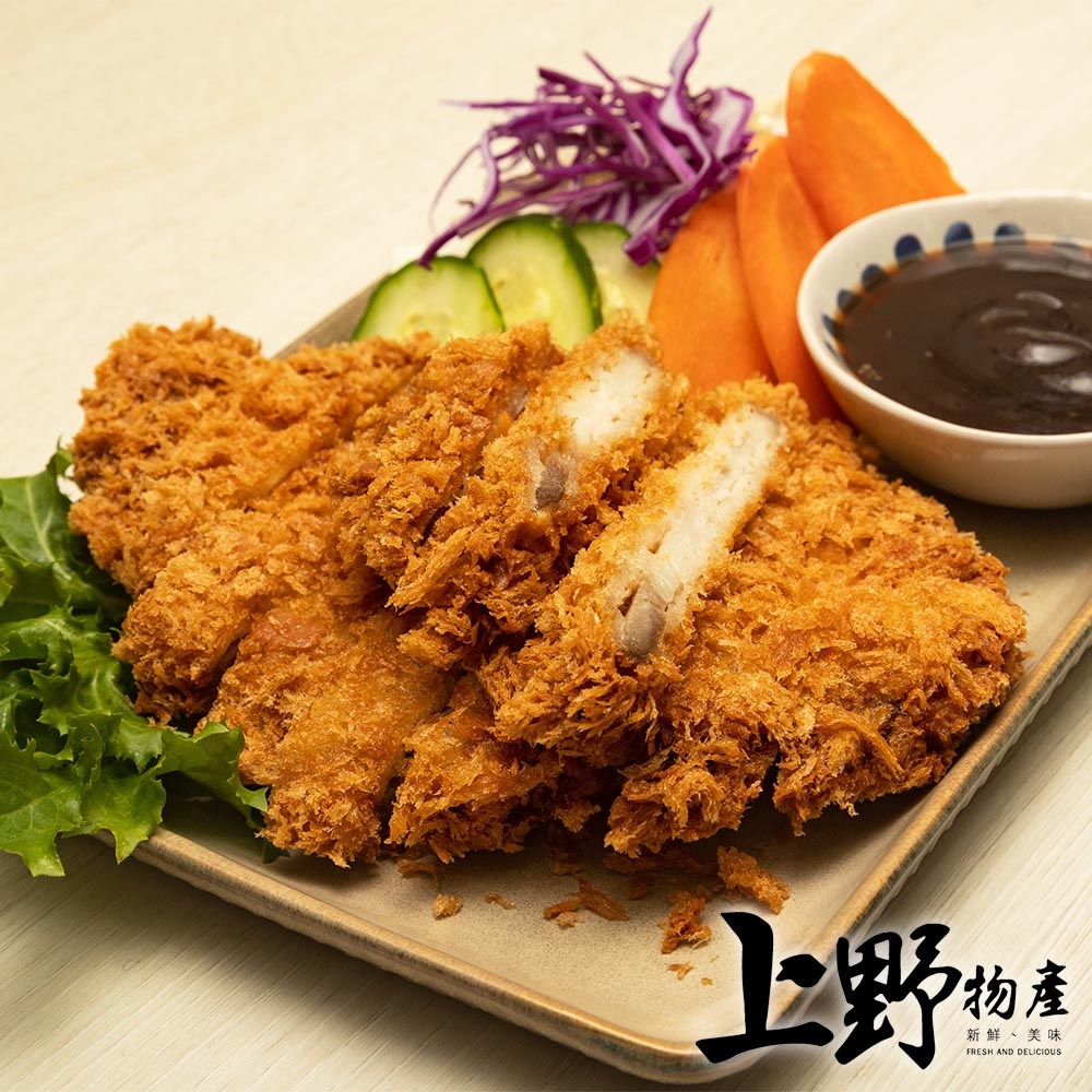 【上野物產】厚切日式酥脆大豬排（170g±10%/片）x20片