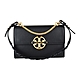 TORY BURCH MILLER圓形金字LOGO荔枝紋牛皮釦式手提肩背包(黑) product thumbnail 1