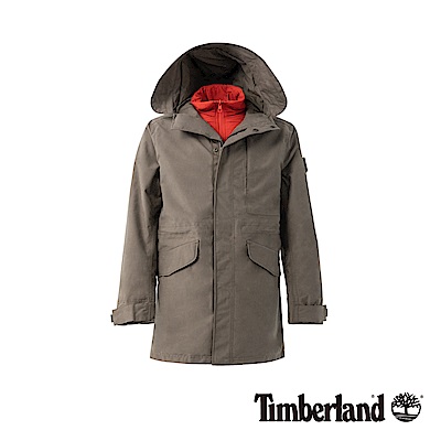 Timberland 男款棕色3合一Fishtail Parka 防水外套｜A1ND2