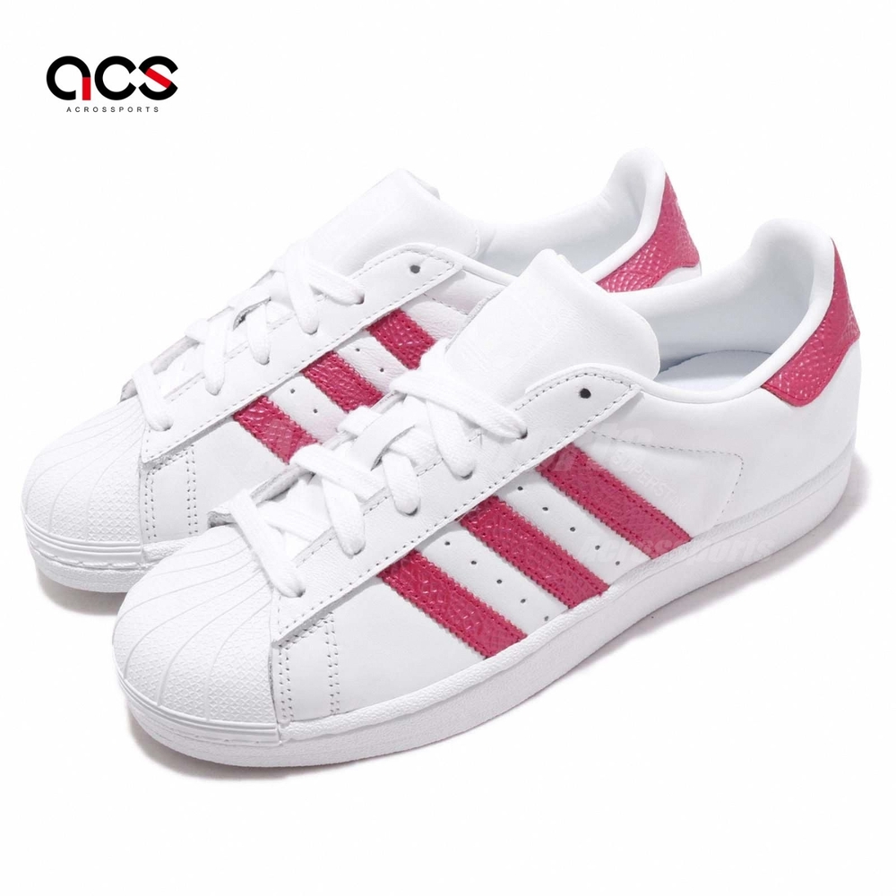 Adidas 休閒鞋 Superstar W 白 粉紅 貝殼頭 小白鞋 愛迪達 三葉草 女鞋 EE9151