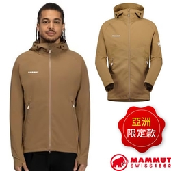 瑞士 MAMMUT 長毛象 亞洲限定 男 Macun 2.0 防風防曬軟殼連帽外套.夾克.風衣_1011-00792-7494 深沙褐