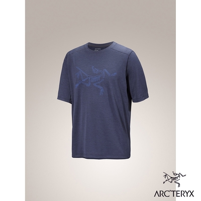 Arcteryx 始祖鳥 男 Cormac Logo 快乾短袖圓領衫 雜黑寶石