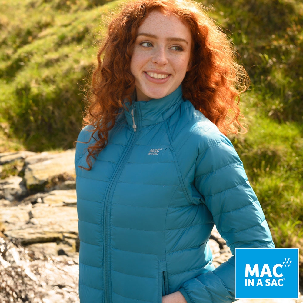 【MAC IN A SAC】女款輕暖袋著走雙面羽絨外套LDS207土耳其藍/輕量保暖/收納體積小