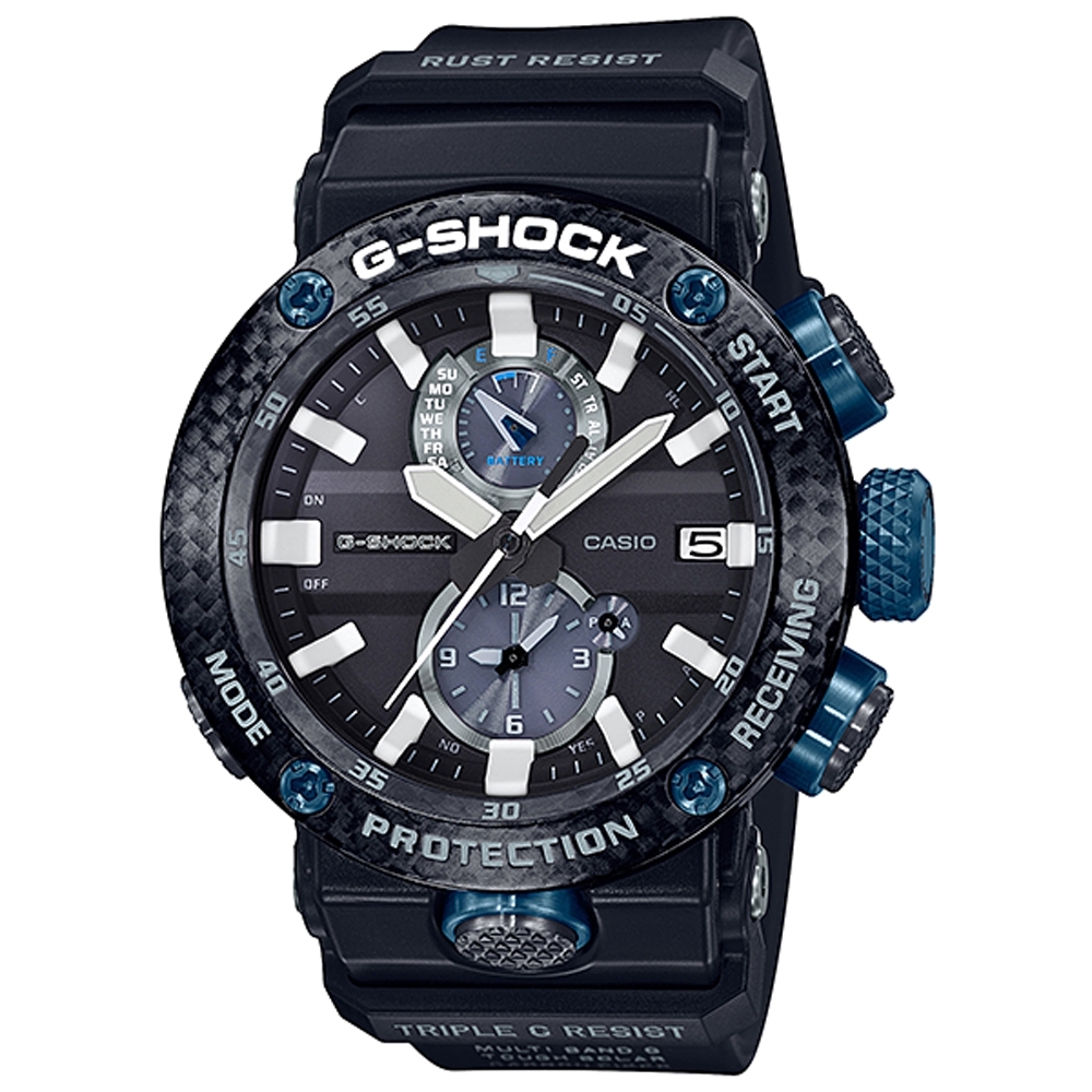 G-SHOCK 強悍碳纖維太陽能藍芽智慧飛行錶(GWR-B1000-1A1)-46.4mm