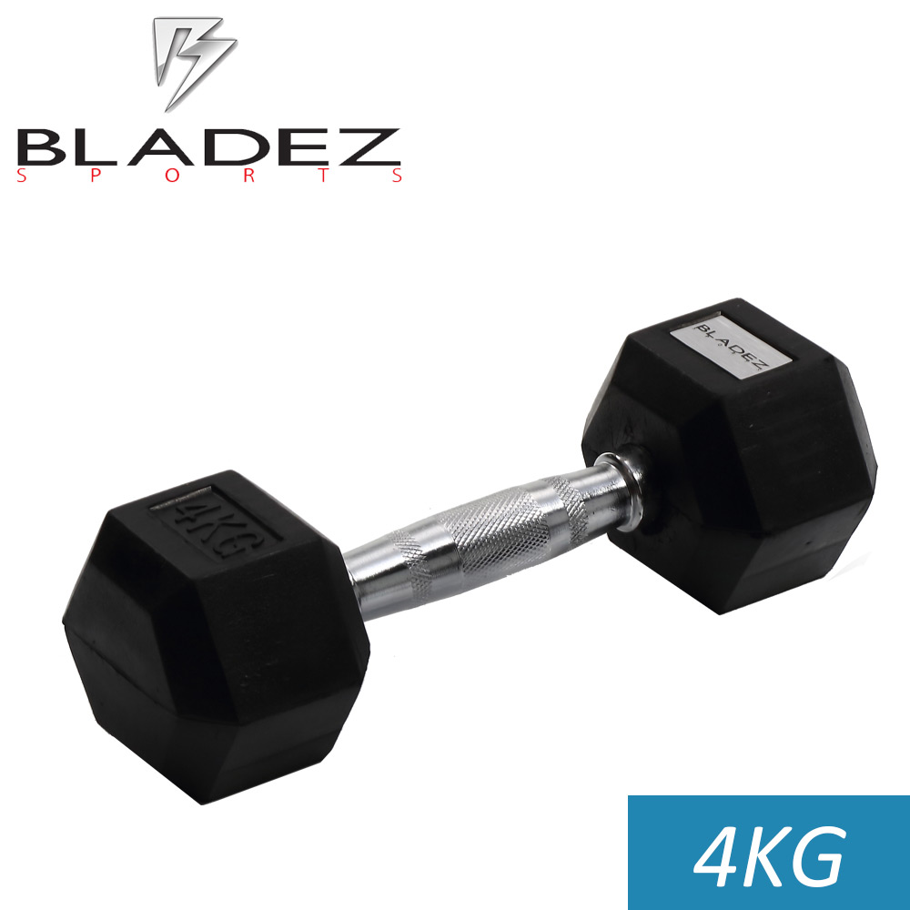 【BLADEZ】六角包膠啞鈴-4KG