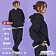 STL yoga 韓國瑜伽 Pick Up Oversize 大連帽T 刷毛 保暖 厚軟磅 hoodie 長袖 上衣／Black黑 product thumbnail 1