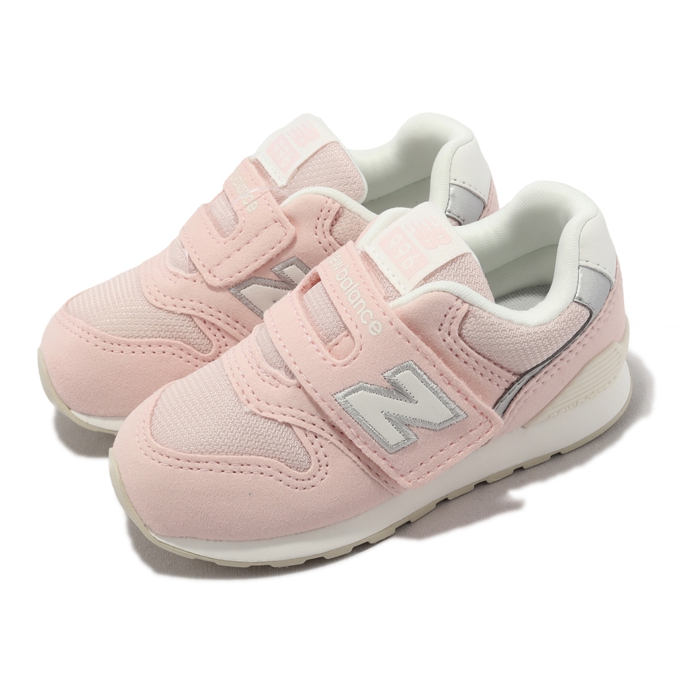 New Balance 童鞋 996 寬楦 小童 粉紅 銀 魔鬼氈 麂皮 學步鞋 復古 NB 紐巴倫 IZ996XC3-W