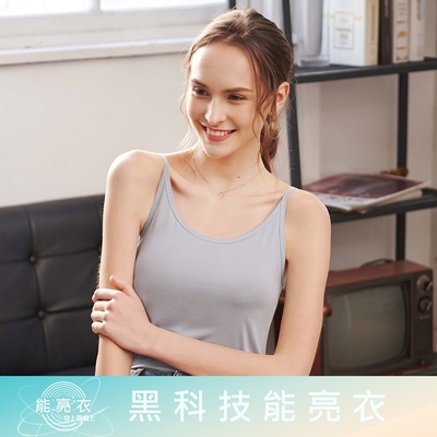 EASY SHOP-Audrey 黑科技能亮衣-散退你的累 舒緩壓力~機能纖維細帶上衣-魔法灰