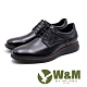 W&M 氣墊感舒適輕量 休閒款綁帶男皮鞋-黑 product thumbnail 1