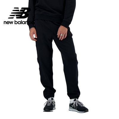 【New Balance】 兩側螺紋拼接棉質長褲_男性_黑色_AMP41508BK