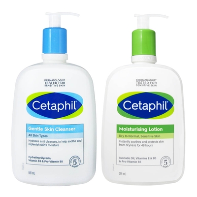 Cetaphil舒特膚 溫和清潔保濕組