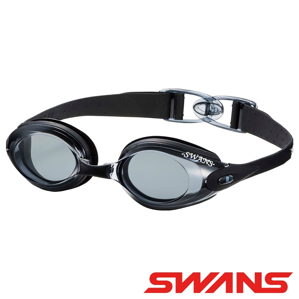【SWANS 日本】專業光學柔軟舒適型泳鏡(防霧/抗UV/矽膠 SWB-1黑)