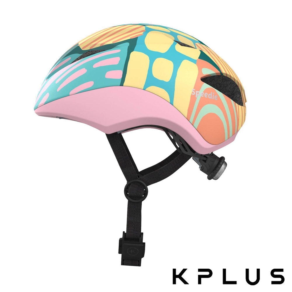 KPLUS SPEEDIE空力型彩繪版 兒童休閒運動安全帽-迷人粉