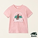 Roots女裝-動物派對系列 卡通海狸純棉短袖T恤-粉橘色 product thumbnail 1