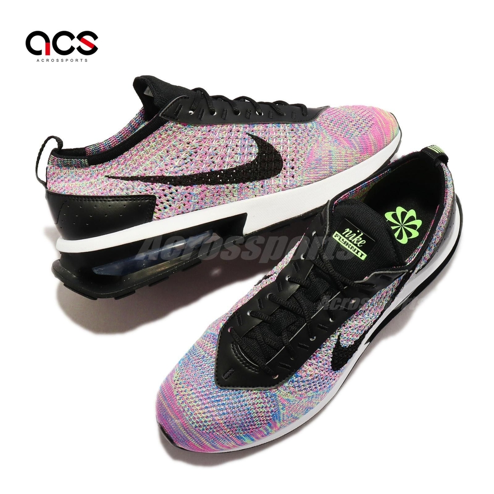 Nike 休閒鞋Air Max Flyknit Racer 男鞋紫粉黑編織氣墊彩色DJ6106-300