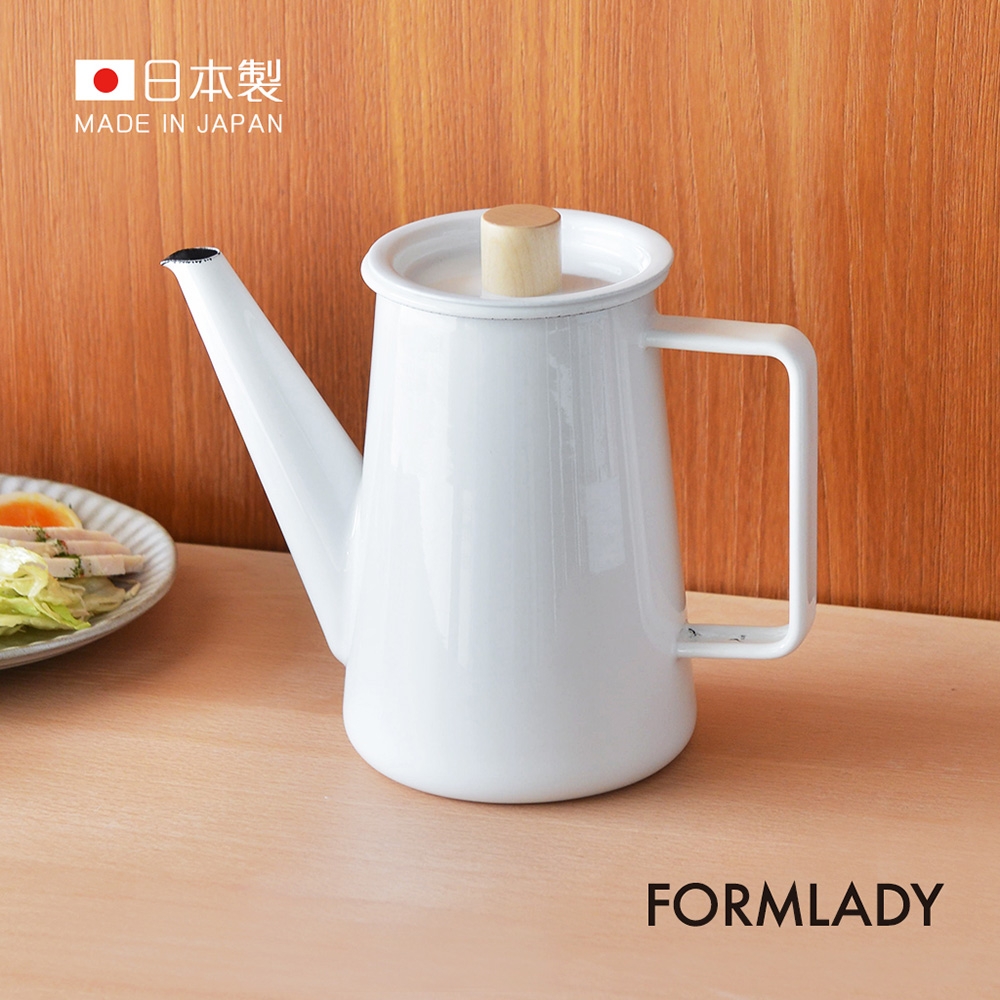 日本FORMLADY 小泉誠 kaico日製琺瑯咖啡壺-1.1L (IH爐可使用)