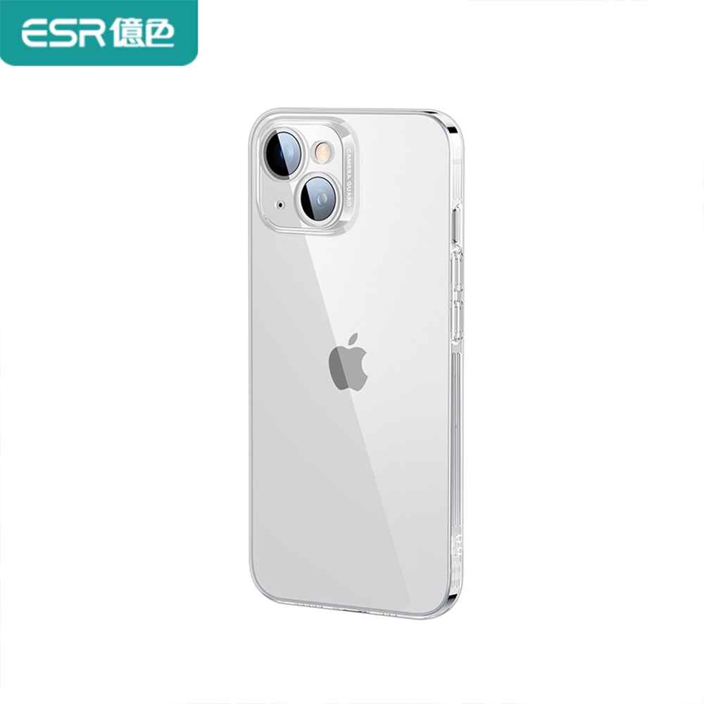 ESR億色 iPhone 13/14 強化玻璃背板防摔保護殼-冰晶琉璃