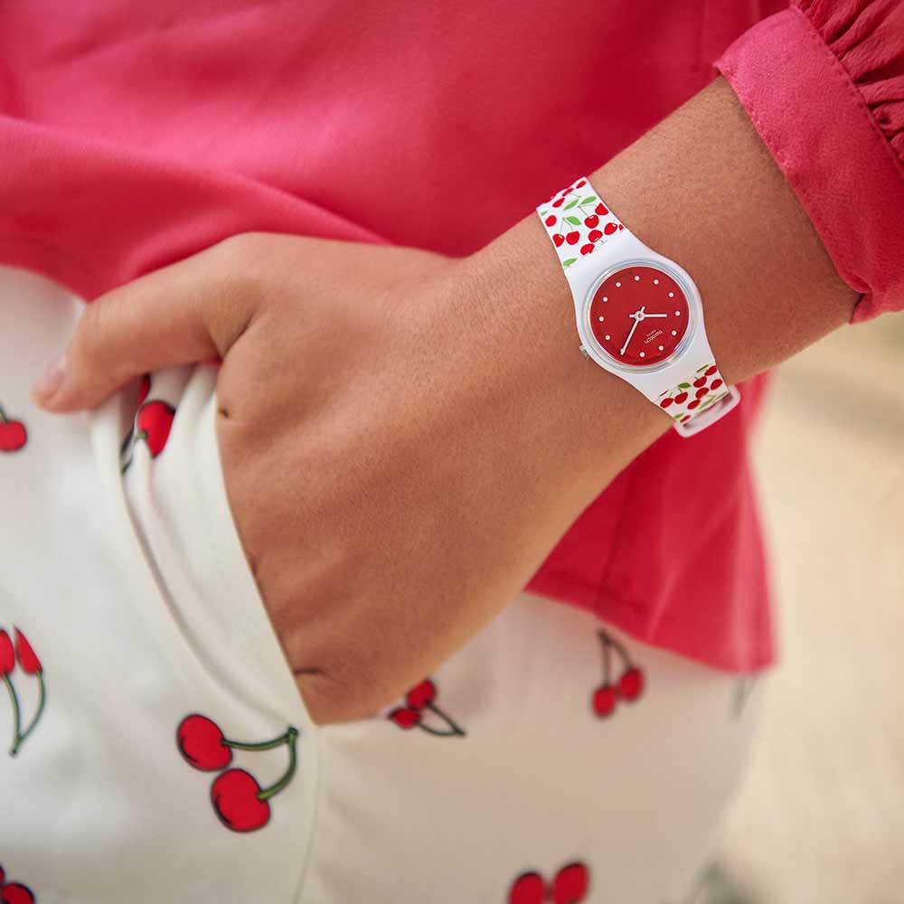 Swatch Energy Boost 系列 CERISE MOI 櫻桃甜果手錶-25mm