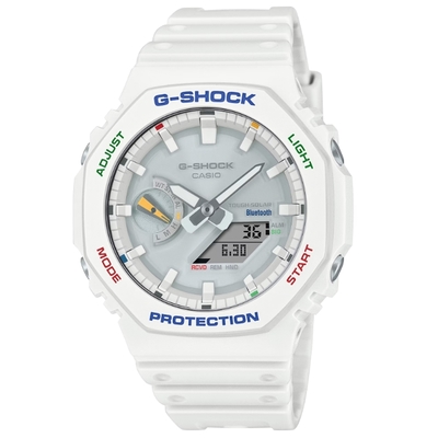 CASIO 卡西歐 G-SHOCK 農家橡樹系列/藍牙太陽能電力 白 GA-B2100FC-7A_45.4mm