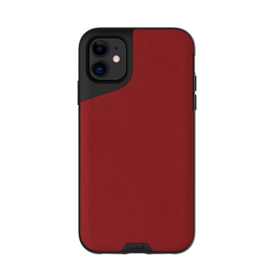Mous Contour iPhone 11 天然材質防摔保護殼-緋紅皮革