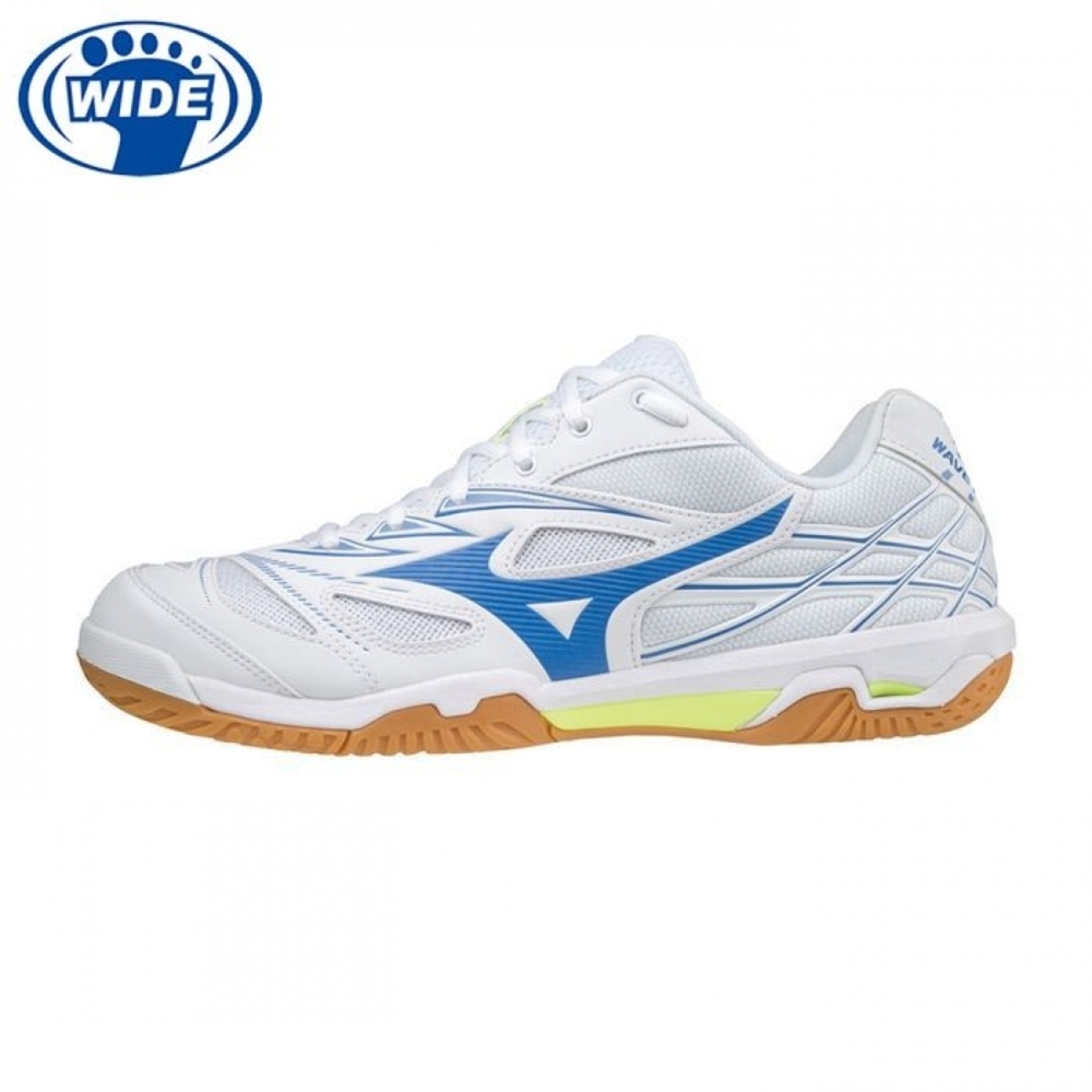 Mizuno Wave Fang Zero 2 [71GA205024] 男 羽球鞋 寬楦 羽球 室內 比賽 輕量 白藍