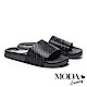 拖鞋 MODA Luxury 幾何方鑽民族風厚底拖鞋－黑 product thumbnail 1