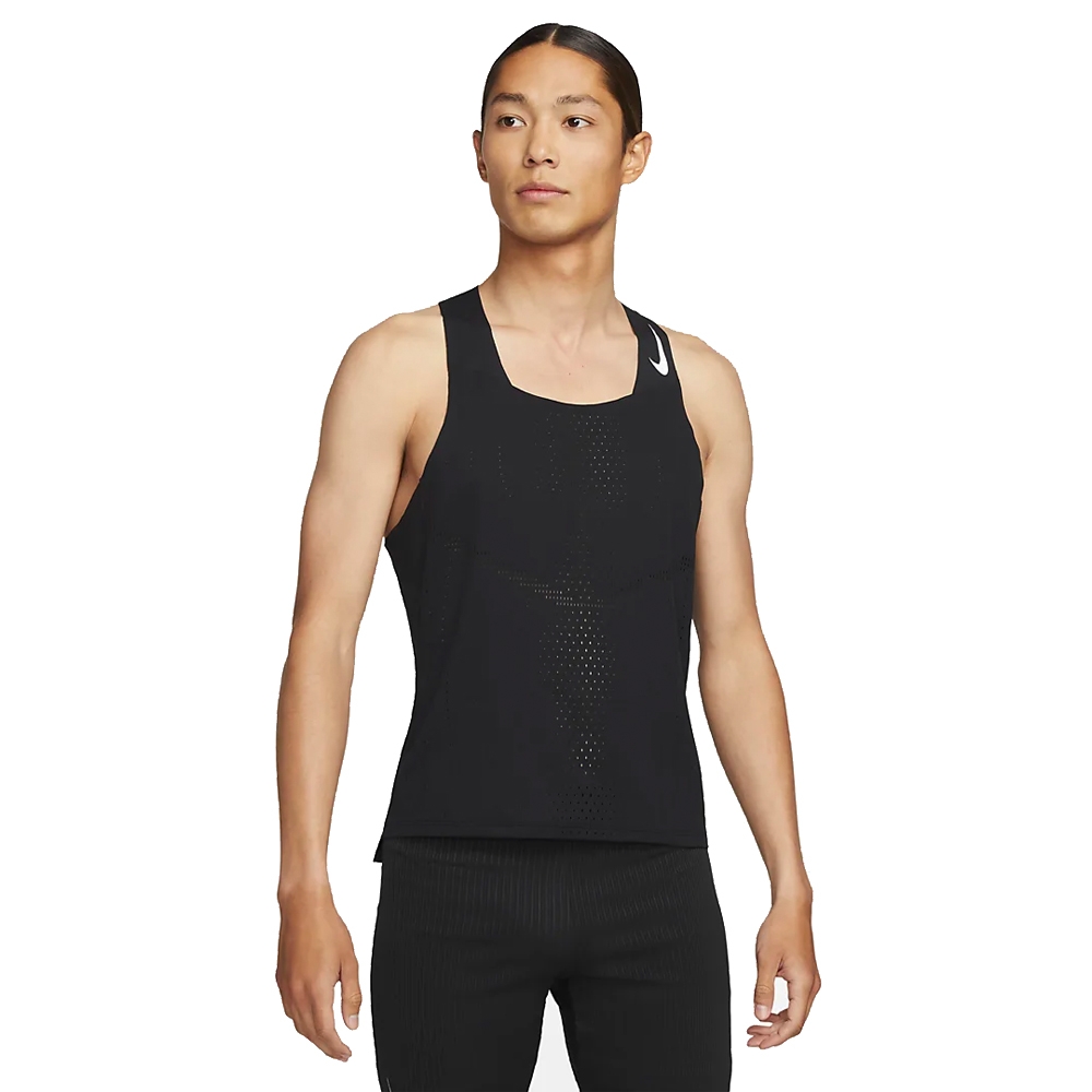 NIKE AS M NK DFADV AROSWFT SINGLET 男競速無袖上衣排汗涼爽黑 