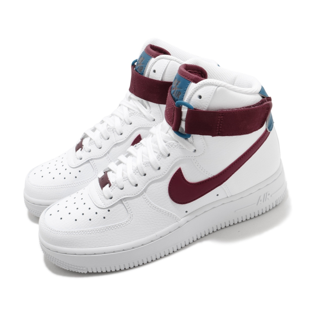 Nike 休閒鞋 Air Force 1 High 運動 女鞋 基本款 簡約 皮革 質感 球鞋 穿搭 白 紅 334031119