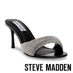 STEVE MADDEN-SARASOTA-R 一字圓弧鑽面涼跟鞋-黑色