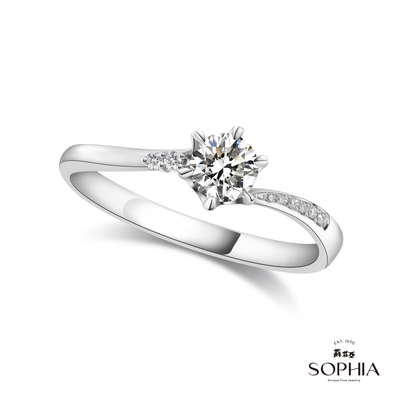 SOPHIA 蘇菲亞珠寶 - Erato 艾拉托 30分 GIA D/SI2 18K金 鑽石戒指