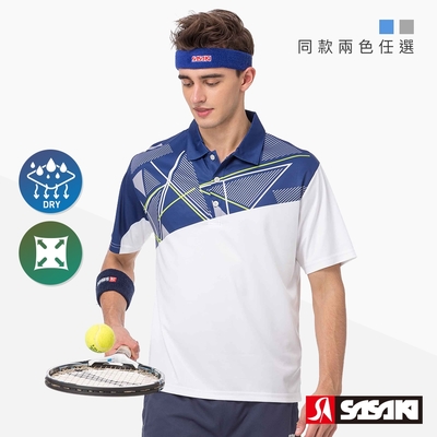 SASAKI 吸濕排汗網球短袖上衣 男 兩色任選