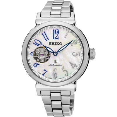 SEIKO 精工 LUKIA 美好時光機械女錶 新春送禮-珍珠貝/36mm (SSA839J1/4R38-01E0S)_SK045