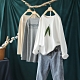 寬鬆純棉印花T恤單色長袖上衣-設計所在 product thumbnail 1