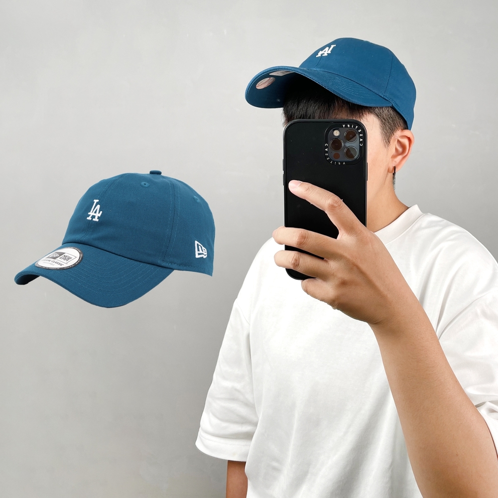 New Era 棒球帽Casual Classic MLB 洛杉磯道奇老帽藍白LA 男女款帽子 