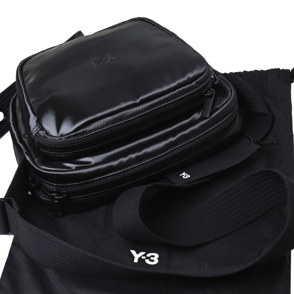 Y-3 X BODY BAG 高質感金屬光澤尼龍品牌徽標Y-3 Logo山本耀司經典斜側 