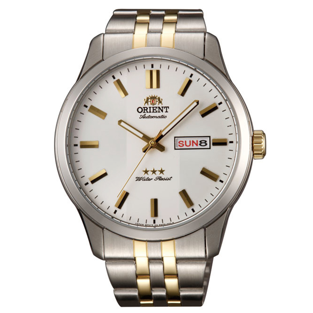 ORIENT 老牌經典金彩時刻石英腕錶(SAB0B008WB)-白面x42mm