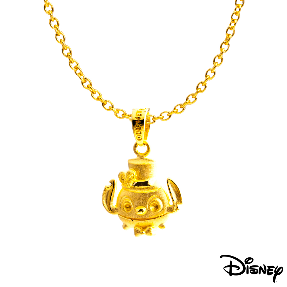 Disney迪士尼系列金飾 黃金墜子-帥氣史迪奇款 送項鍊
