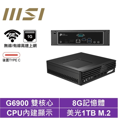 MSI 微星雙核{萌虎鬥士} 迷你電腦(G6900/8G/1TB M.2)