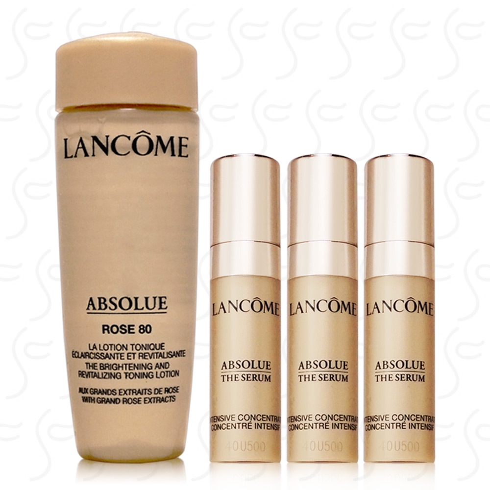 LANCOME蘭蔻 絕對完美黃金玫瑰永生活萃5ml*3(贈絕對完美黃金玫瑰修護露15ml)