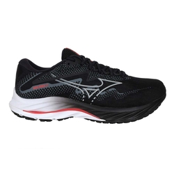 MIZUNO WAVE RIDER 27 SW 男慢跑鞋-4E-運動 寬楦 J1GC230452 黑灰紅