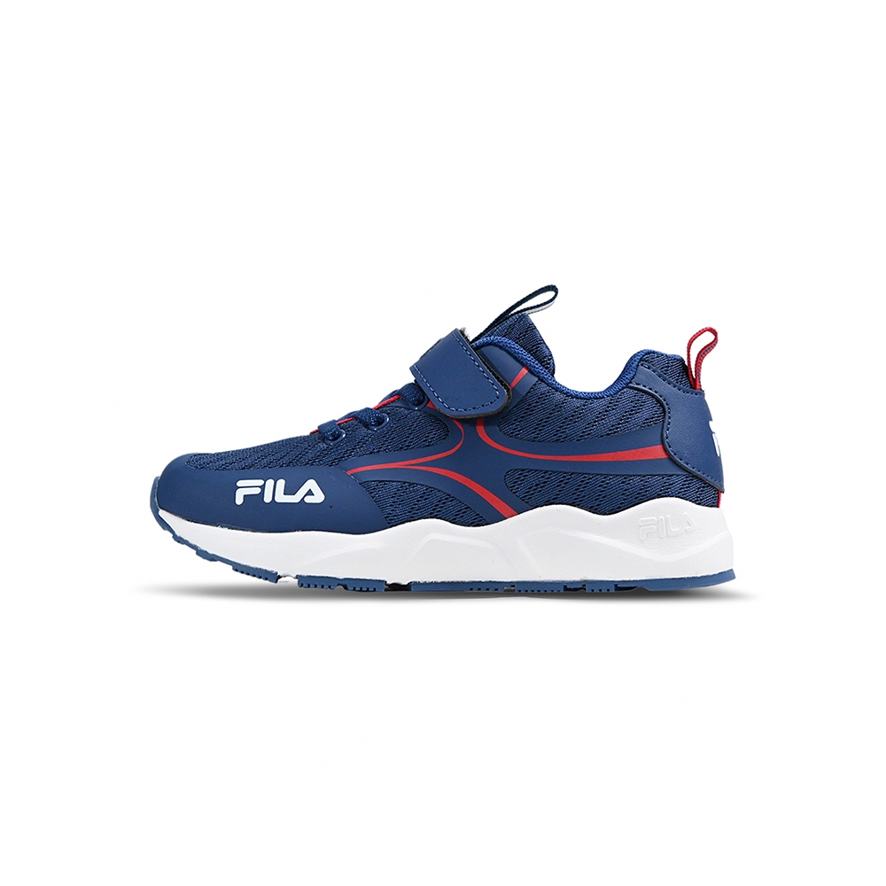 【FILA】美好運動 FILA童鞋 輕量運動鞋 中童鞋  特價 16~22cm（2-J430X-661/2-J430X-011/2-J428X-559） (2-J428X-331條紋輕量藍紅)