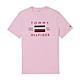 TOMMY 熱銷刺繡大Logo圖案短袖T恤-粉色 product thumbnail 1