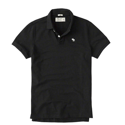 AF a&f Abercrombie & Fitch 短袖 POLO 黑色 1586