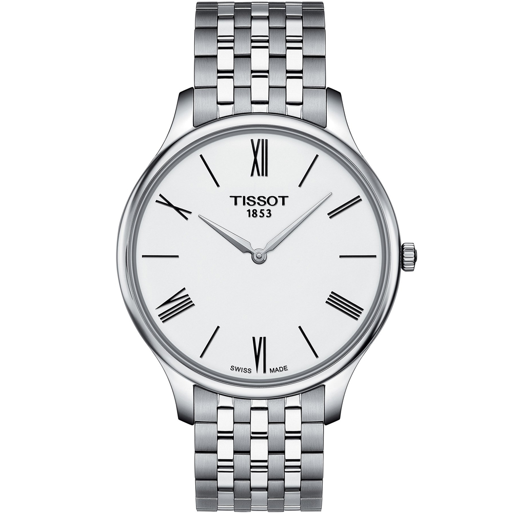 TISSOT 天梭 官方授權T-TRADITION超薄紳士石英錶(T0634091101800)40mm