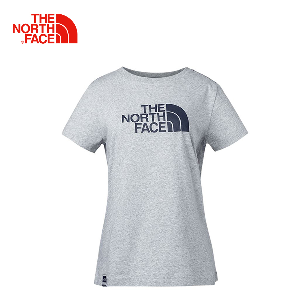 The North Face北面女款淺灰色柔軟吸汗休閒短袖T恤｜3CJ2DYX