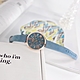 NATURALLY JOJO / JO96993-55R / 莫蘭迪色系 藍寶石水晶玻璃 菱格紋 日期 真皮手錶-藍x玫瑰金框/34mm product thumbnail 2