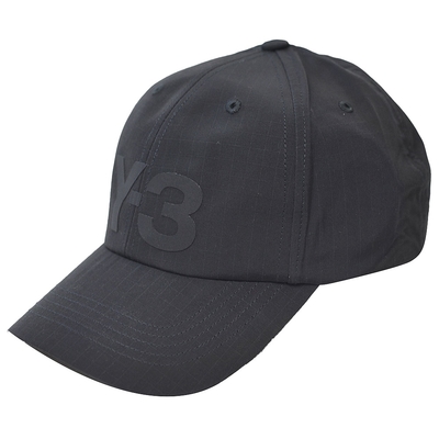 Y-3 RIPSTOP CAP 經典LOGO圖騰山本耀司棒球帽(黑色/GT6381)