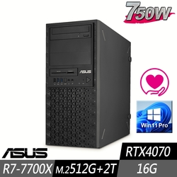 ASUS 華碩 WS770T 工作站 R7-7700X/16G/M.2-512GB+2TB/RTX4070/W11P